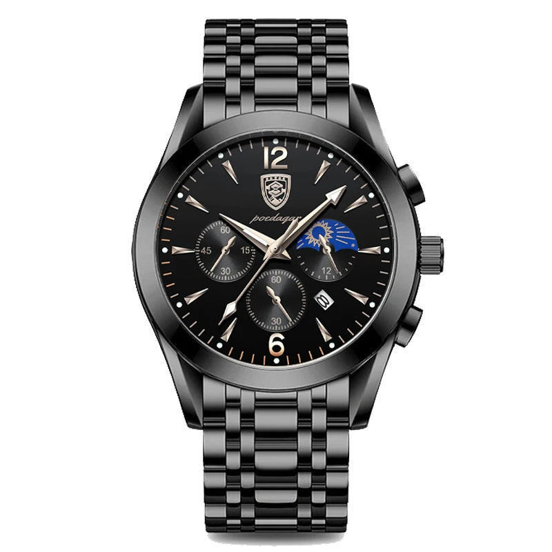 POEDAGAR 829 Stainless Steel Men Watch