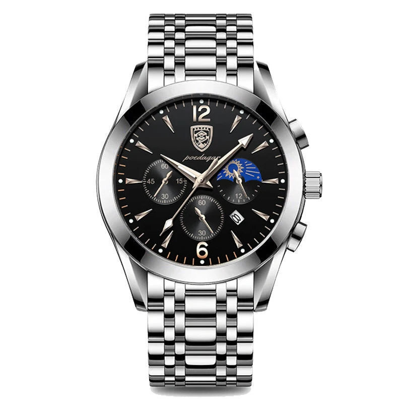 POEDAGAR 829 Stainless Steel Men Watch