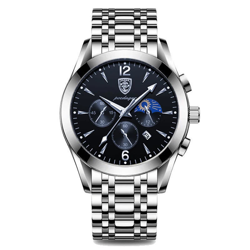 POEDAGAR 829 Stainless Steel Men Watch