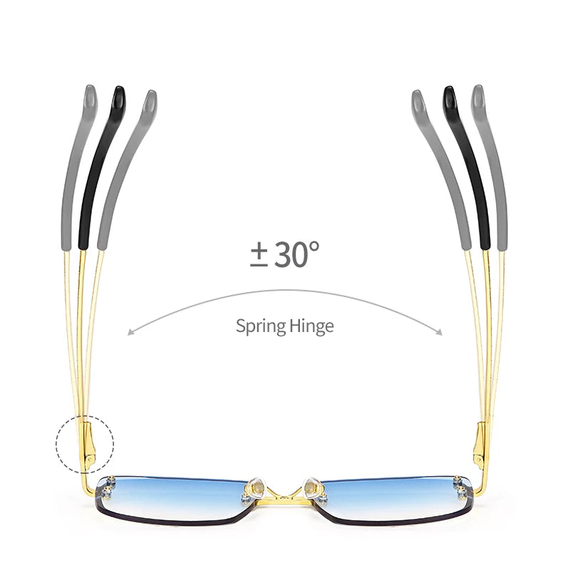 Frameless Luxury Rectangle Sunglasses