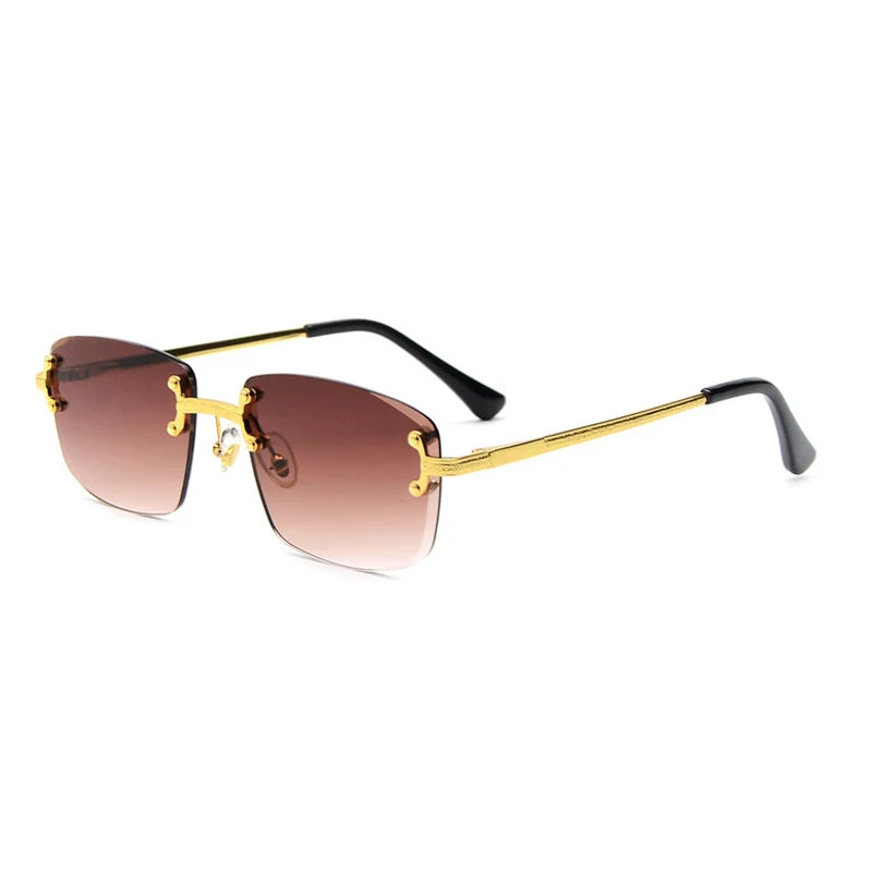 Frameless Luxury Rectangle Sunglasses