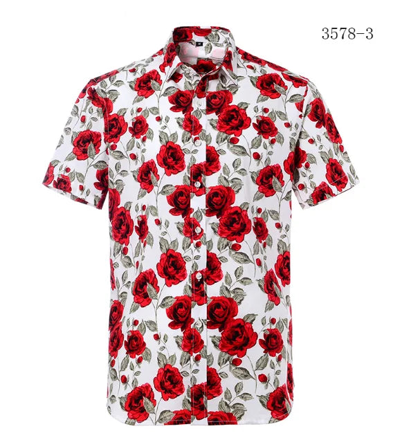 Summer Hot Beach Hawaiian Flower Shirt