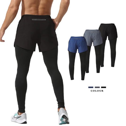 2pcs Running Compression Sweatpants