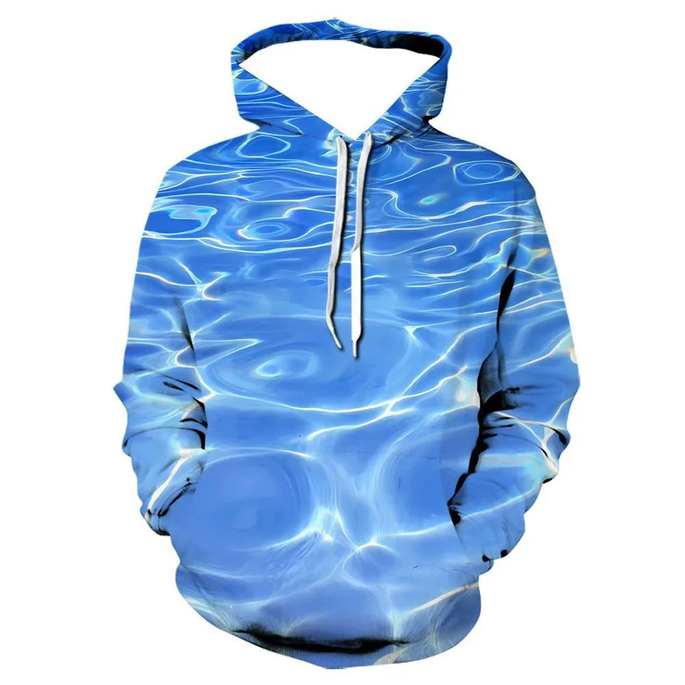 Digital Printing Sweatshirt Whirlpool Long Sleeve Hoodie