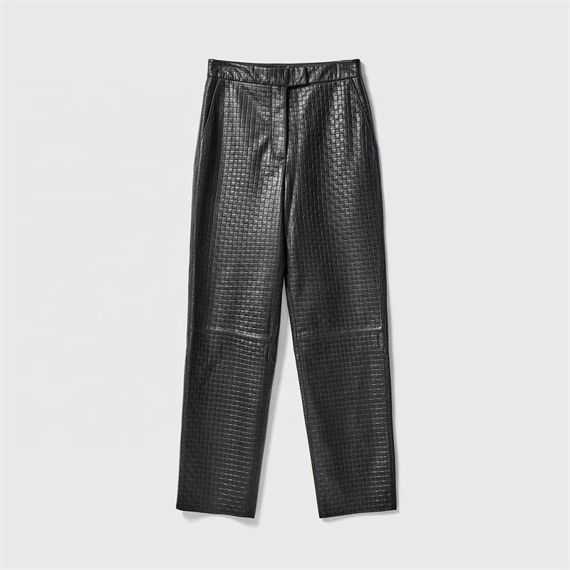 Lamb Crocodile Leather Pants Wholesale