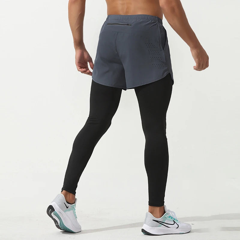 2pcs Running Compression Sweatpants