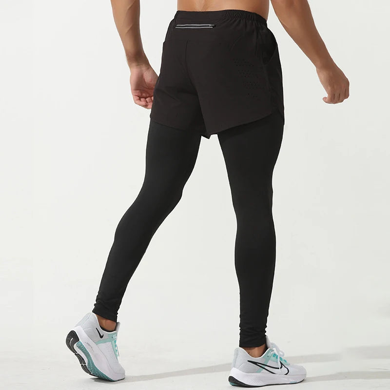 2pcs Running Compression Sweatpants