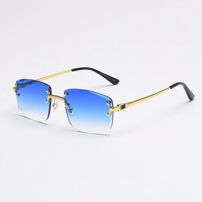 Frameless Luxury Rectangle Sunglasses