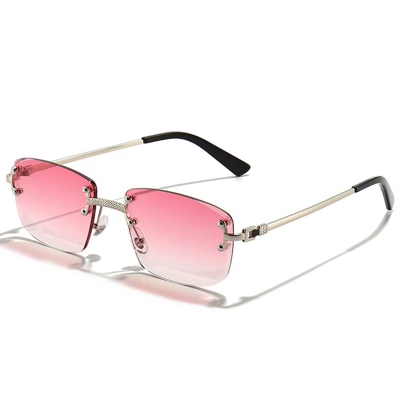 Frameless Luxury Rectangle Sunglasses