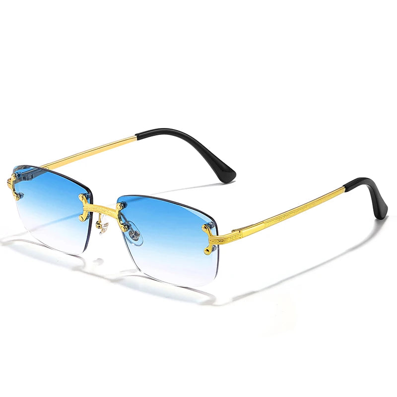 Frameless Luxury Rectangle Sunglasses