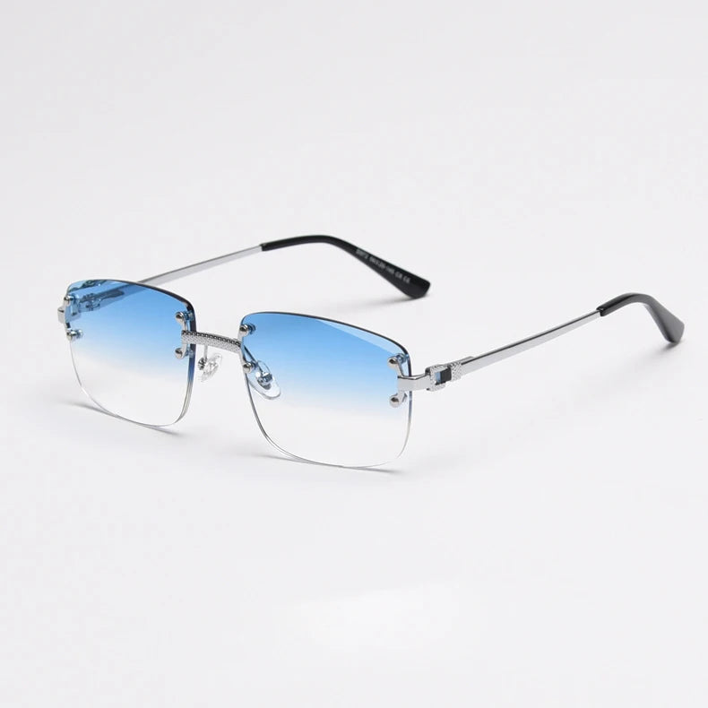 Frameless Luxury Rectangle Sunglasses