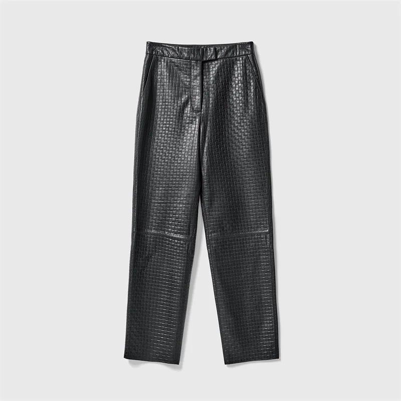 Lamb Crocodile Leather Pants Wholesale