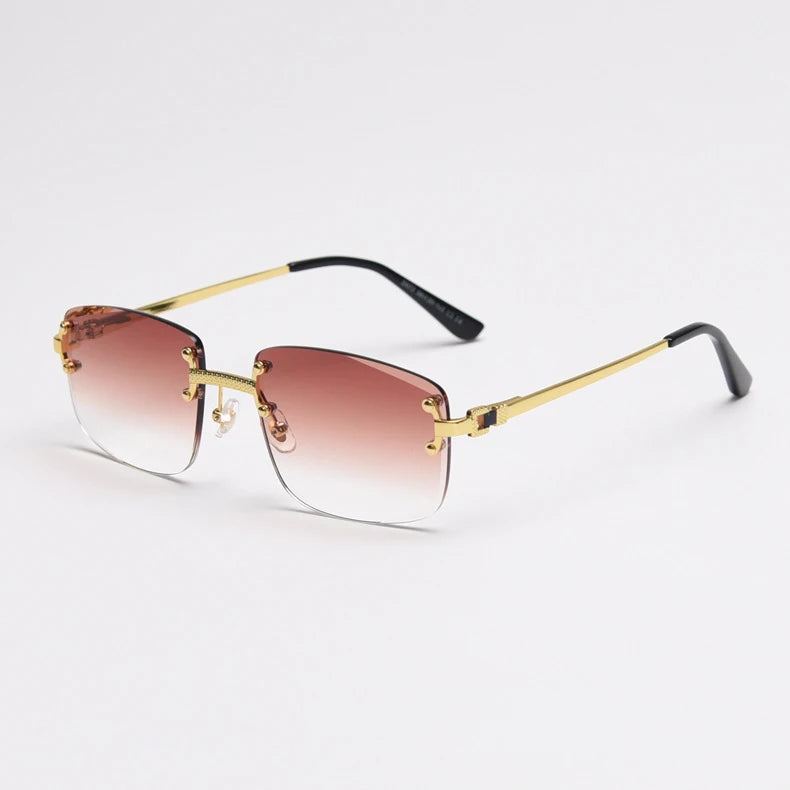 Frameless Luxury Rectangle Sunglasses