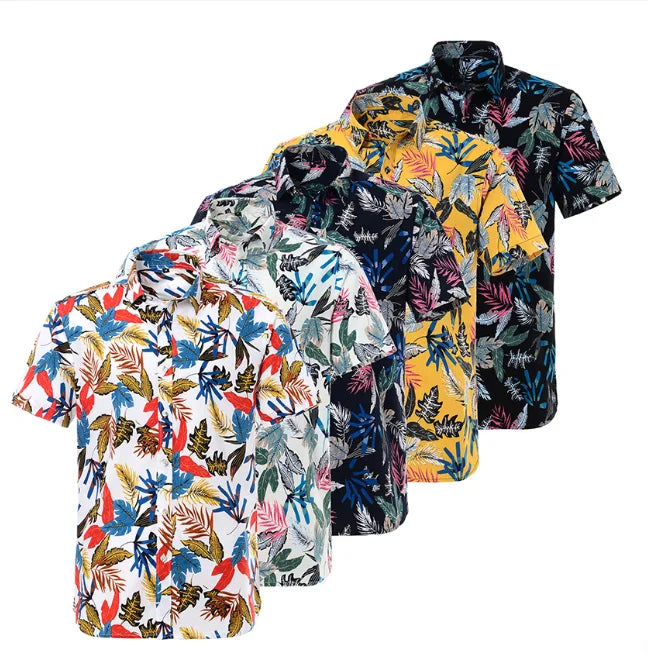 Summer Hot Beach Hawaiian Flower Shirt