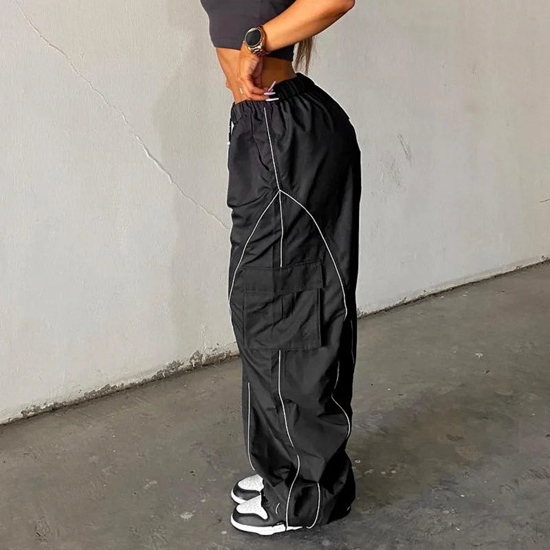 Casual Streetwear Low Waist Cargo Trousers