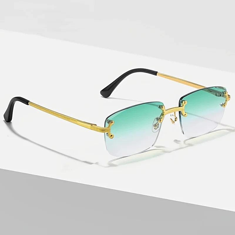 Frameless Luxury Rectangle Sunglasses