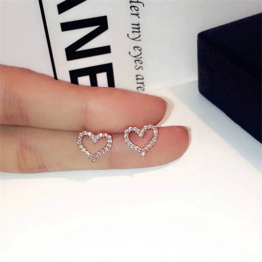 Stud Earrings Bijouterie Heart