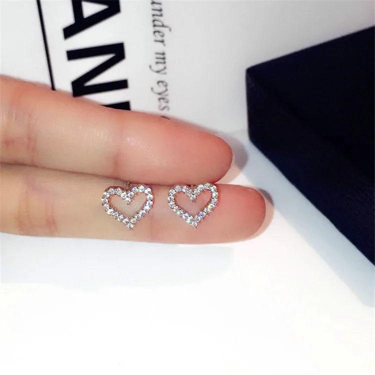 Stud Earrings Bijouterie Heart