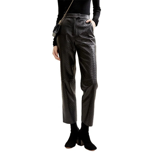 Lamb Crocodile Leather Pants Wholesale