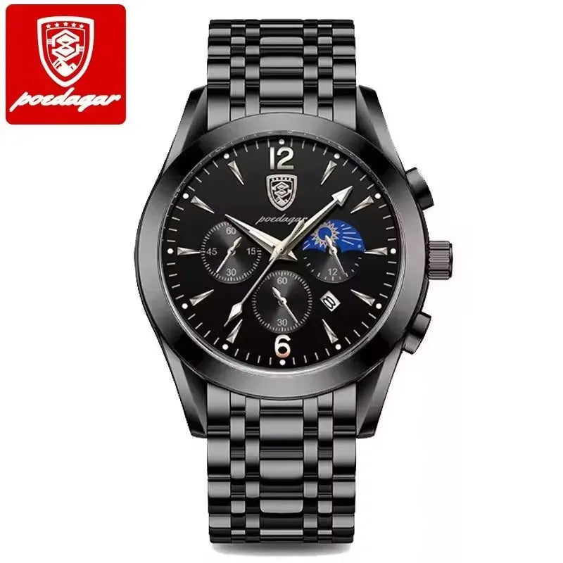 POEDAGAR 829 Stainless Steel Men Watch