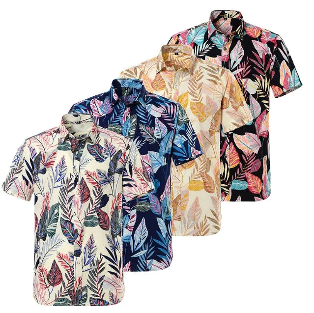 Summer Hot Beach Hawaiian Flower Shirt