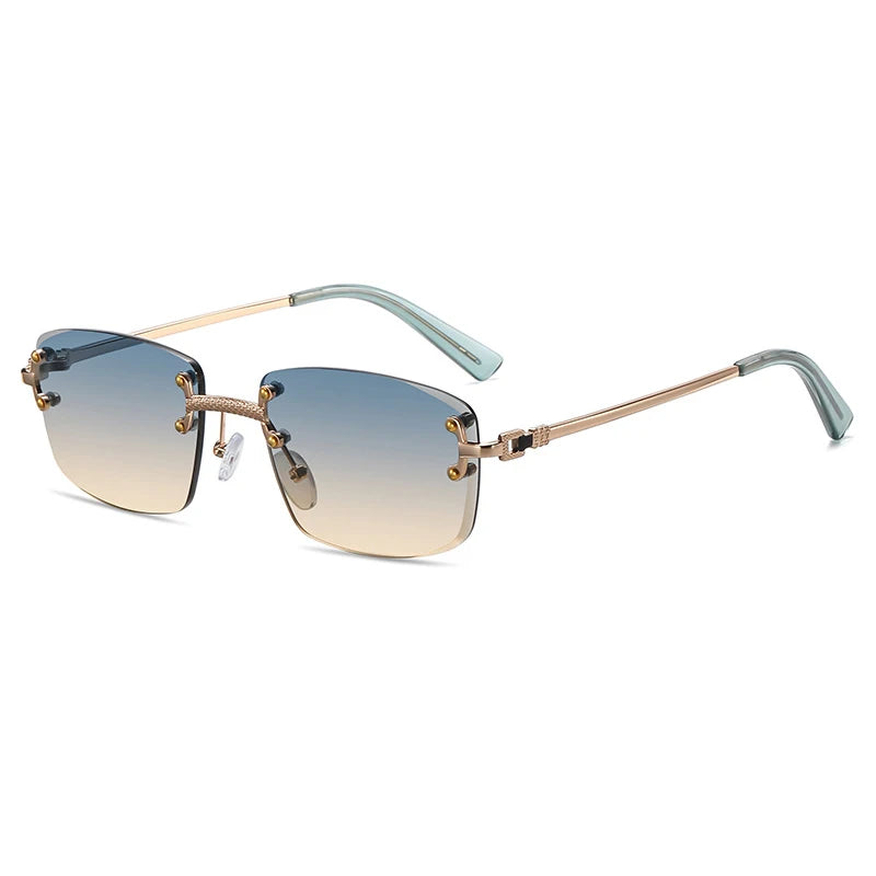 Frameless Luxury Rectangle Sunglasses