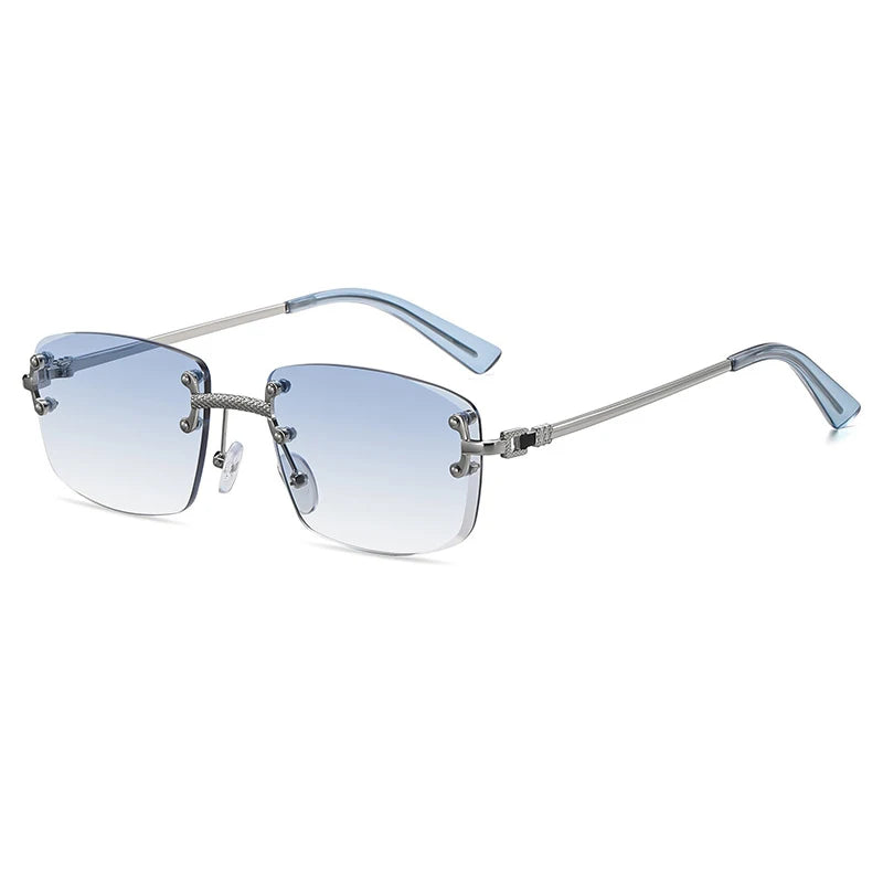 Frameless Luxury Rectangle Sunglasses