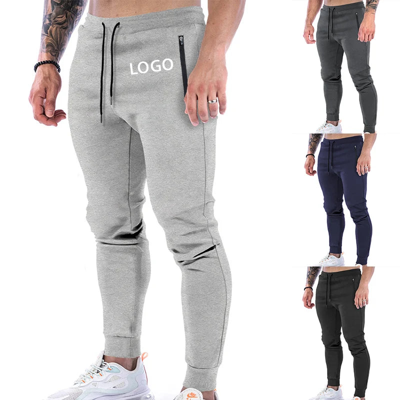 Fitness Custom Logo Skinny Joggers Pants