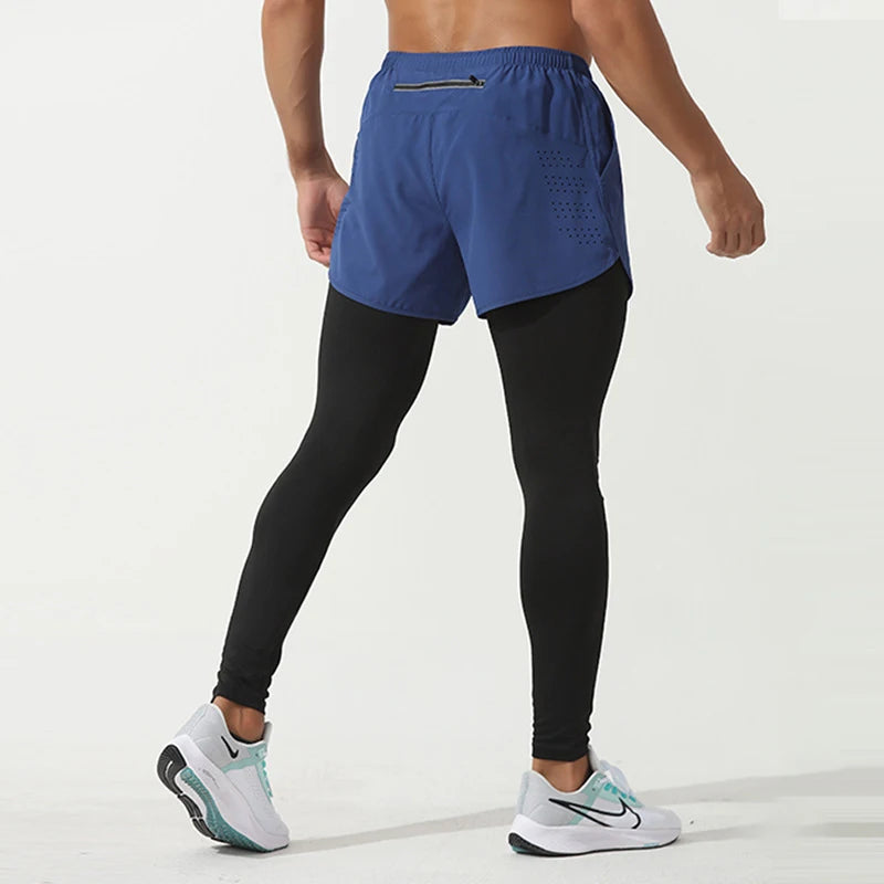 2pcs Running Compression Sweatpants