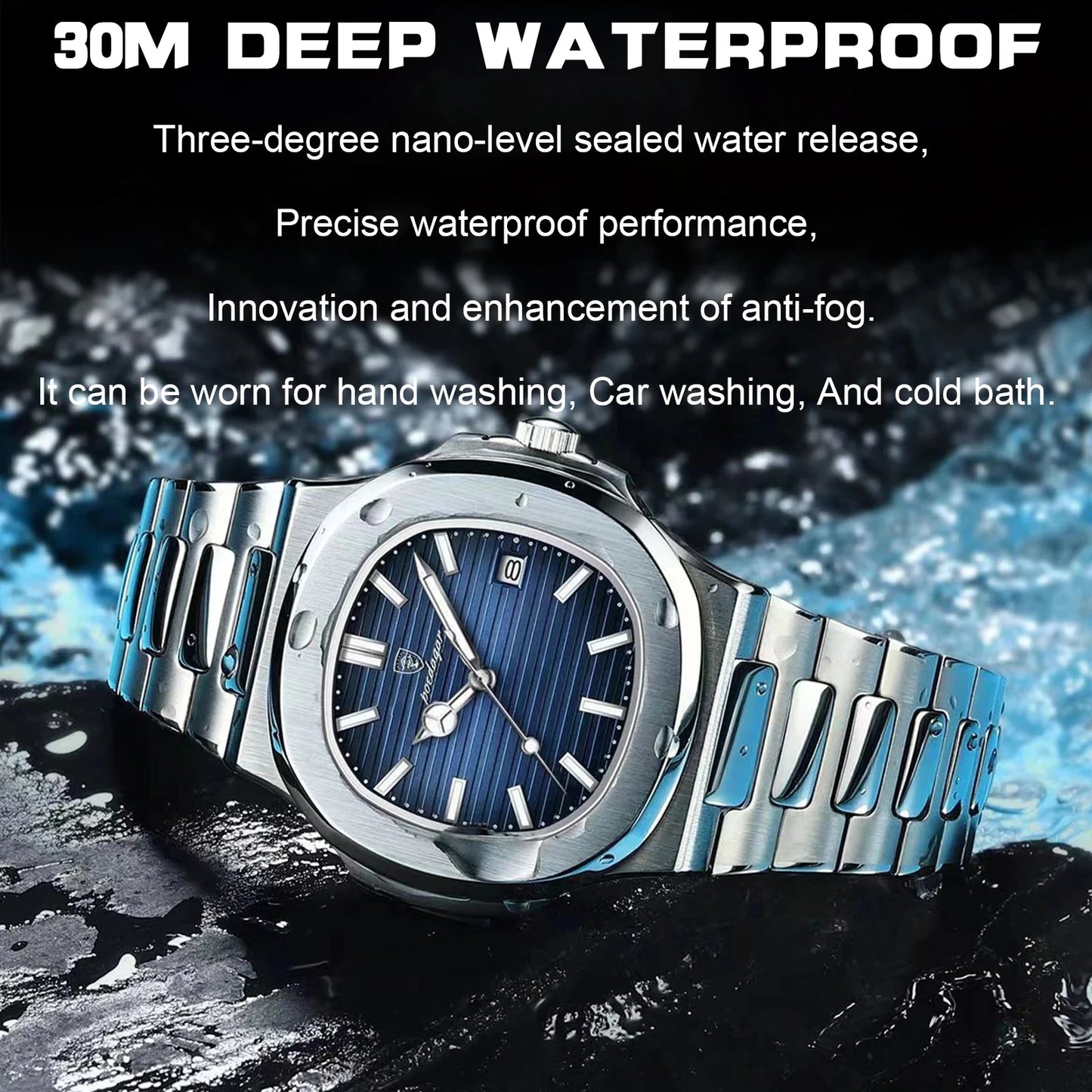 Men's Custom Logo Waterproof Watch