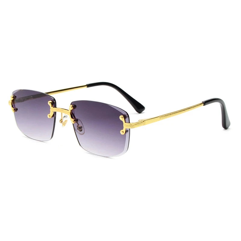 Frameless Luxury Rectangle Sunglasses